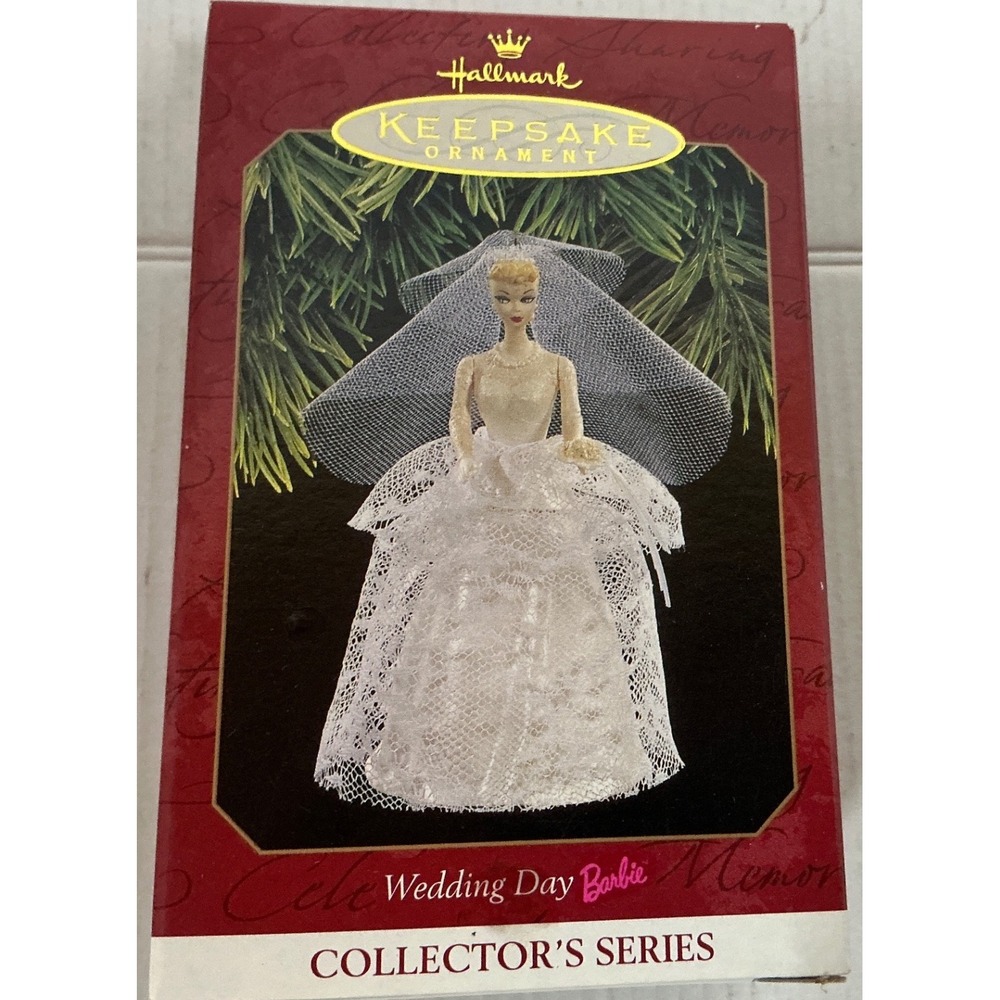 Hallmark Vintage Wedding Day Barbie Keepsake Ornament Collector Series White